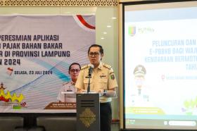 Peluncuran Dan Pelatihan E-PBBKB Bagi Wajib Pajak Bahan Bakar Kendaraan Bermotor Di Provinsi Lampung tahun 2024